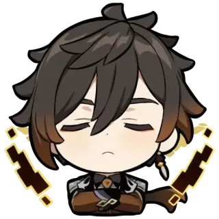 💗 Zhongli Genshin Impact anime, game, character, zhongli, genshin impact telegram sticker