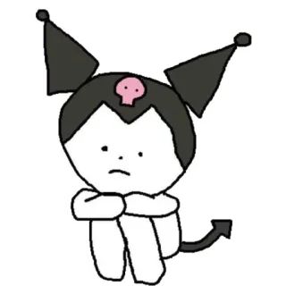 🌷 Kuromi Kuromi, Sanrio, animé, dessin animé, personnage, mignon, kawaii whatsapp sticker