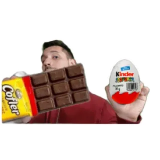 😁 Cofler, Kinder chocolate, comida, lanche, guloseima, doce, ovo whatsapp sticker