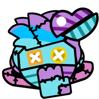 ❤️ Monster, Sticker, Patchwork, Schattig, Cartoon telegram sticker