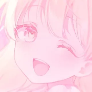🍓 Anime, Manga, Carino, Rosa, Ragazza, Illustrazione whatsapp sticker