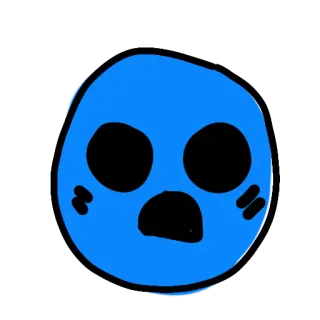 🙄 blue, ghost, cartoon, sticker, emoji, fear telegram sticker