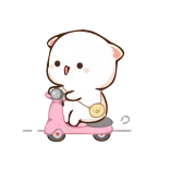 🛵 beruang, skuter, imut, binatang, kartun telegram sticker