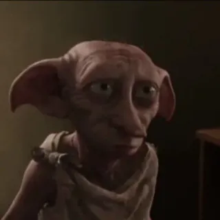 🌟 Dobby Harry Potter Dobby, Harry Potter, elfe de maison, monde des sorciers, fantaisie, magie whatsapp sticker