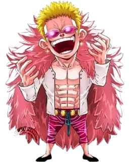 ▫️ Donquixote Doflamingo One Piece Anime, Manga, One Piece, Doflamingo, Bösewicht, Charakter telegram sticker