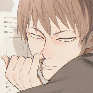 🥴 Anime, Cartoon, Lustig, Figur, Nase, Finger, Blinzeln telegram sticker
