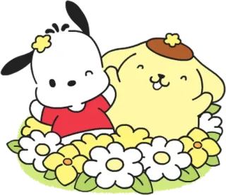 💬 Pochacco pochacco, sanrio, каваий, милый, собака, мультфильм, персонаж telegram sticker