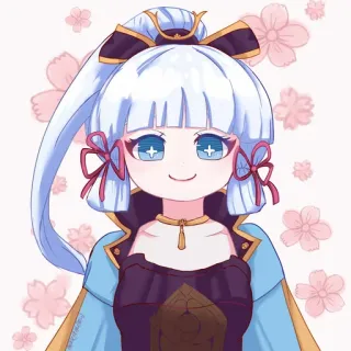 🙂 Ayaka Kamisato Genshin Impact アニメ, ビデオゲーム, かわいい, キャラクター, ファンアート, 綾華, 原神 telegram sticker