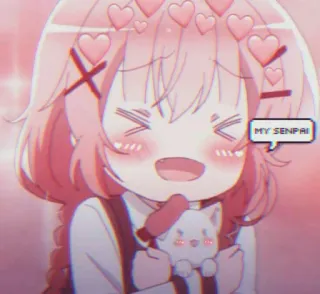 😆 MY SENPAI Anime, Kawaii, Carino, Cuori, Manga, Il mio senpai telegram sticker