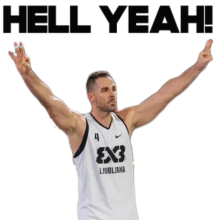 😈 LJUBLJANA Basketbal, Atleet, Sport, 3x3, Ljubljana, Speler telegram sticker
