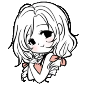 😊 Anime, Carino, Ragazza, Kawaii, Cartone animato, Nastro whatsapp sticker