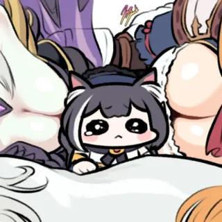 🥺 Anime, Orecchie da gatto, Carino, Cartoni animati, Kawaii, Manga telegram sticker