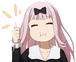 👍 Chika Fujiwara Kaguya-sama: Love Is War Anime, Chika Fujiwara, Kaguya-sama, Joinha, Fofo, Kawaii telegram sticker
