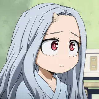 🐚 Eri My Hero Academia animé, fille, triste, eri, my hero academia, mignon telegram sticker