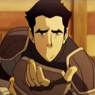 😨 Mako The Legend of Korra Mako, La Légende de Korra, Maître de la Terre, Maître du Feu, Anime, Dessin animé telegram sticker
