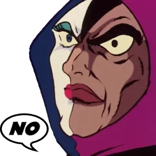 👎 NO Нет, Отказ, Несогласие, Мультфильм whatsapp sticker