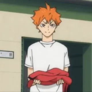 ☀️ Hinata Haikyuu!! anime, haikyuu, hinata, shoyo, volleyball, manga telegram sticker