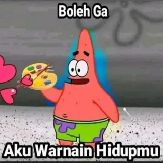 😉 Patrick Star SpongeBob SquarePants Boleh Ga Aku Warnain Hidupmu telegram sticker
