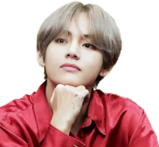 🤔 V person, man, kpop, singer, idol, portrait telegram sticker