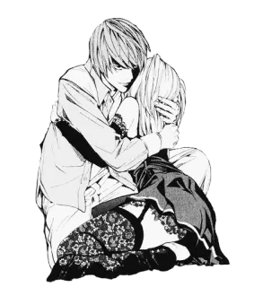 💛 Light Yagami Death Note anime, mangá, Death Note, Light, Misa, personagem telegram sticker