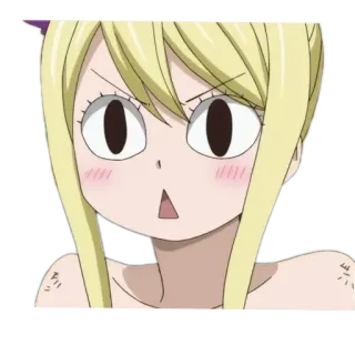 😳 Lucy Heartfilia Fairy Tail Anime, Manga, Fairy Tail, Lucy Heartfilia, Pegatina whatsapp sticker