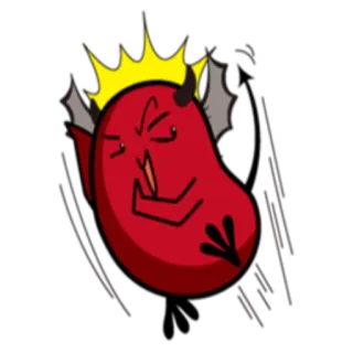 😡 devil, demon, angry, cartoon, red, character telegram sticker