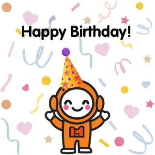 😁 Happy Birthday! 誕生日, お祝い, パーティー, 誕生日おめでとう, 挨拶, 漫画 telegram sticker