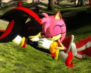 🌟 Amy Rose Amy Rose, Sonic the Hedgehog, cartoon, fan art, love, relationship telegram sticker