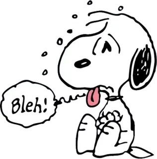 😝 Snoopy Peanuts Bleh! スヌーピー, べー, ピーナッツ, 漫画, 病気 telegram sticker