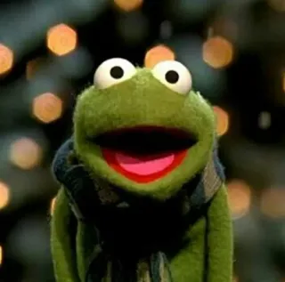 😳 Kermit Kermit la rana, Muppets, rana, sciarpa, pupazzo, verde telegram sticker