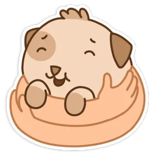 🤗 cachorro, filhote, fofo, abraço, animal, animal de estimação telegram sticker