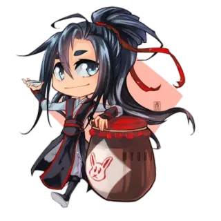 🏵 BYUB Anime, Chibi, Bevanda, Coniglio, Cinese telegram sticker