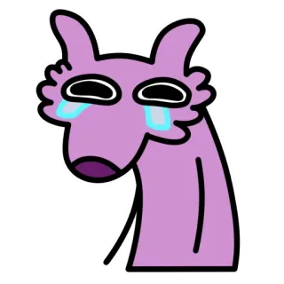 😢 pleurer, triste, larmes, dessin animé, chien, animal telegram sticker