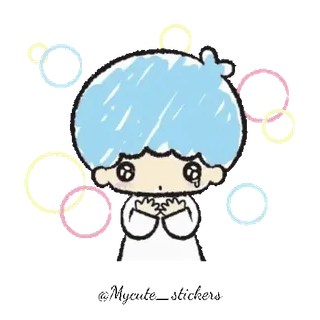 💫 lindo, triste, llorando, dibujos animados, kawaii telegram sticker