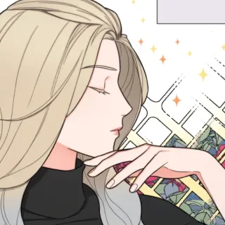 ✨ mulher, loira, moda, retrato, ilustração telegram sticker