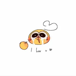 💘 I luv u Emoji, Amor, Fofo, Desenho animado, Ilustração, Sticker telegram sticker