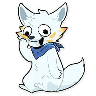 😃 cartoon, animal, dog, sticker, white, cute telegram sticker