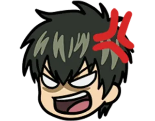 💢 怒 colère, en colère, dessin animé, rage, expression, animé telegram sticker