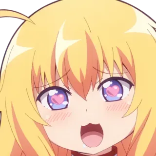 😍 anime, cartoon, character, sticker, cute, girl, heart eyes, smiling telegram sticker