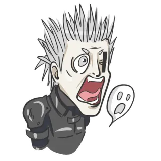 😱 Anime, Schreiend, Schockiert, Gruselig, Horror whatsapp sticker