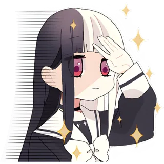 🫡 Anime, Ragazza, Manga, Chibi, Carino, Scintillio, Cartone animato telegram sticker