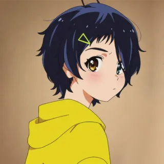 🥚 Ai Ohto Wonder Egg Priority アニメ, キャラクター, 女の子, 可愛い, 黄色いパーカー, 大戸アイ, ワンダーエッグ・プライオリティ telegram sticker