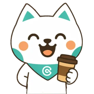 ☕️ cat, coffee, cute, animal, beverage, cartoon telegram sticker