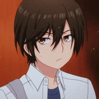 ➖ anime, boy, portrait, emotion, student telegram sticker