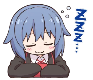 😴 ZZZ... dormir, anime, durmiendo, lindo, dibujos animados, cansado telegram sticker