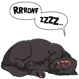 😴 RRRONF
ZZZZ... schlafend, Katze, Cartoon, verschlafen, zzz, schnarch, Tier, Haustier telegram sticker