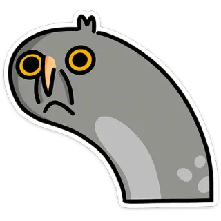 😳 chim, hoạt hình, động vật, hài hước, nhãn dán whatsapp sticker