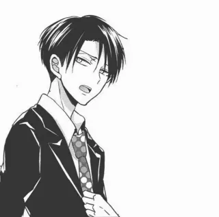 🤫 anime, manga, character, man, suit, tie telegram sticker