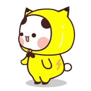 💛 hoạt hình, động vật, dễ thương, màu vàng, pikachu telegram sticker