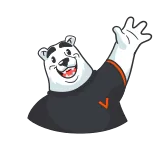 👋 orso, cartone animato, animale, amichevole, saluto, carino telegram sticker